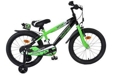 VOLARE Dječji bicikl Sportivo 18", zeleno-crni, dvije ručne kočnice